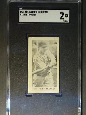 1928 Yuengling's Ice Cream Pie Traynor  #14 Pirates SGC 2 GOOD • $399.99