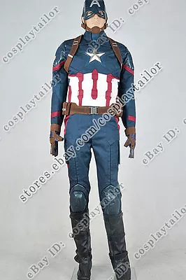 Captain America: Civil War Steve Rogers Cosplay Costume Uniform Halloween Party • $169.19