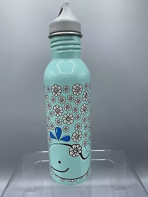 Vera Bradley Fan Flowers Water Bottle Light Green Whale Small DAMAGE SEE PHOTOS • $12.74