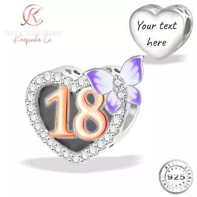 18th Birthday Charm Genuine 925 Sterling Silver - Personalised / Engraved • £19.99