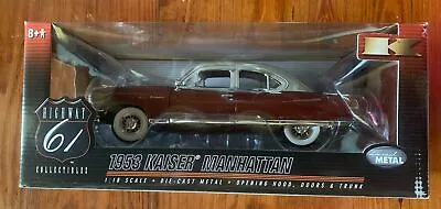 Highway 61 - 1953 Kaiser Manhattan Ivory Two Tone  1:18 Scale Diecast • $149.95