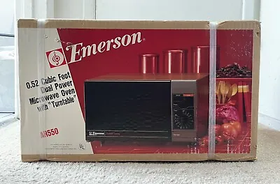 Vintage 1980's Emerson Microwave Oven Model AR550 Woodgrain With Turntable. • $490