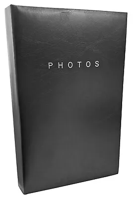 1 X Black Flip Photo Album 16cm X 27cm Holds 80 X 6  X  4  Family Photographs • £6.99