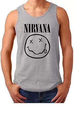 NIRVANA   GRUNGE BAND SINGLET !!  Classic 90s Rock Kurt Cobain   Nevermind Tank • $28