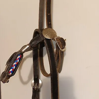 Vintage Horse Bit Bridle And Reins Custom Embroidery Metal Etched  • $159.99