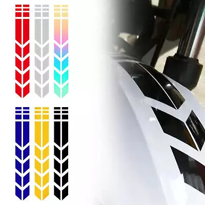 Motorcycle Refit Reflective Sticker Wheel Mudguard Decorative Arrow Stripe Decal • $6.84