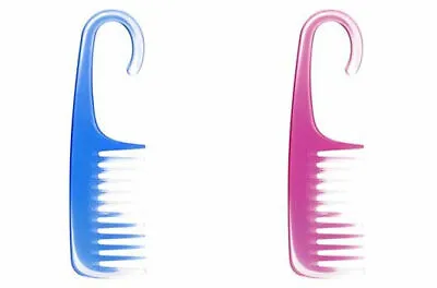 Body Collection Handled Rake Afro Comb Wide Tooth Shower Wet Hair Detangling • £2.59