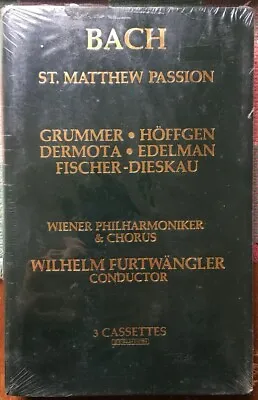 J S Bach St Matthew Passion Wilhelm Furtwangler Cassette Box Set Factory Sealed • $34.95