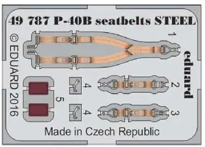 1/48 Aircraft- P40B Seatbelts Steel For ARX (Painted) • $11.23