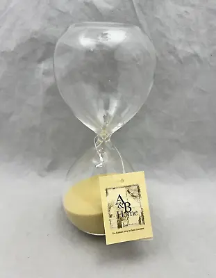 Large A&B HOME $40 Glass Hourglass Minute Sand Timer Tan Sand 7 3/4  H FAST SHIP • $17.89