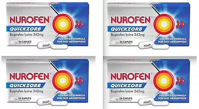 Nurofen Quickzorb Ibuprofen Lysine - 4 X 24 Pack (96cap) • $23.99