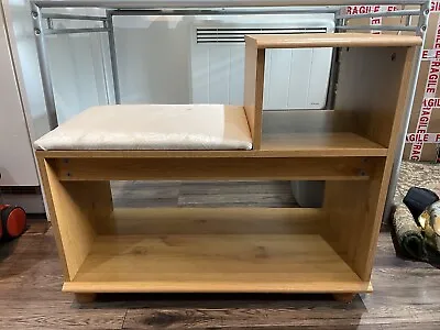 Telephone Table Seat Bench Entry Hallway Shoe Bench Wood • £10