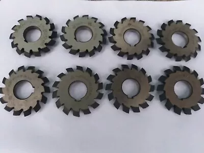 INVOLUTE GEAR CUTTER M2.25 Or M2.75  20 Degree HSS Set 8pcs/ Modulfraser Satz • £65.57