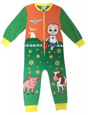 Boys COCOMELON Sleepsuit Pyjamas Pjs All In One 12mths - 4yrs Micro Fleece  • £9.95