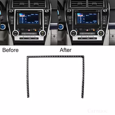 1pcs For Toyota Camry 2012-14 Carbon Fiber CD FM Console Frame Interior Trim • $13.66