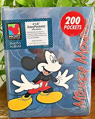 Disney Unlimited 1990s Mickey Mouse Photo Album Holds 200 4x6 Pictures NEW VTG • $12.99