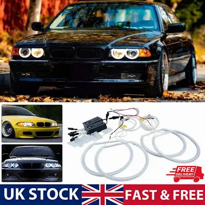 £26.99 • Buy CCFL Angel Eyes Light Lamps 4x131mm Halo Ring Non-Projector For BMW E46 E36 E39
