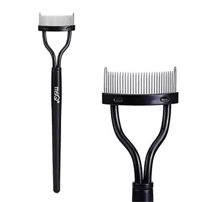 Black Eyelash Comb & Eyebrow Brush: Mascara Applicator & Definer With Comb Cover • $8.64