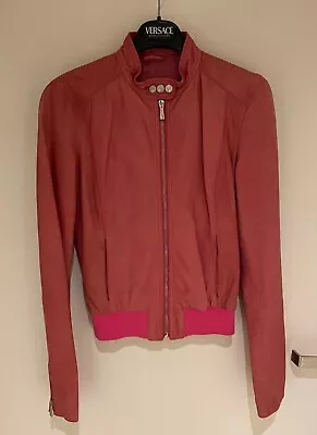 Versace (VJC) Pink Leather Bomber Jacket • $150