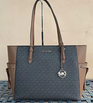 Michael Kors Gilly Large Drawstring Travel Tote Shoulder Bag Mk Brown • $118