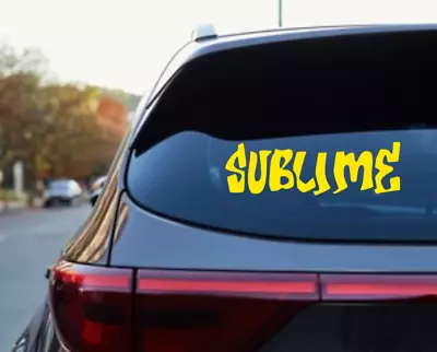 Sublime Car Decal Vinyl Glossy Band Logo Bumper Sticker Ska Punk Reggae Hardcore • $4.50