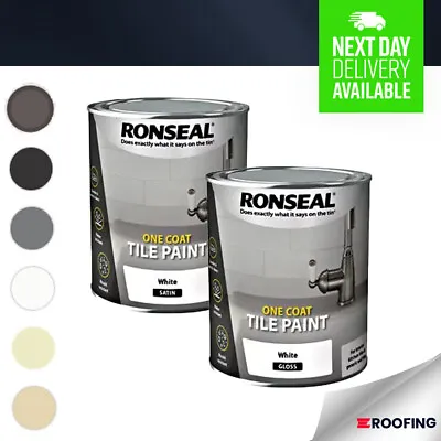 One Coat Tile Paint Water Base For Interior Kitchen & Generic Wall Tiles 750ml • £19.99