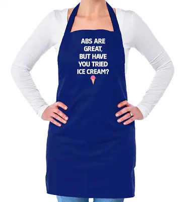 Abs Are Great Ice Cream Unisex Apron - Funny - Diet - Gym - Healthy • £15.95