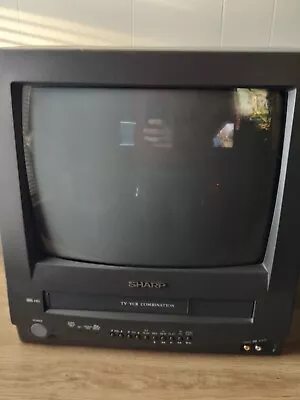 $80 • Buy Sharp 13VT-N100 13  CRT TV VCR VHS Player Combo Retro Gaming NO REMOTE