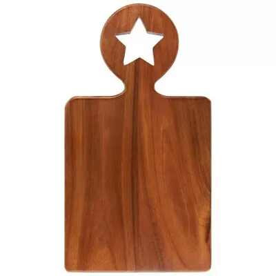 Acacia Wood Star Serving Chopping Kitchen Board Christmas Gift • £14.79