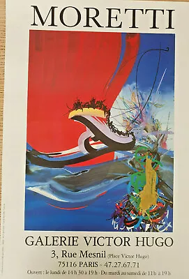 Raymond Moretti - Original Exhibition Poster – G.Victor Hugo – Poster -C. 1980 • $149.20