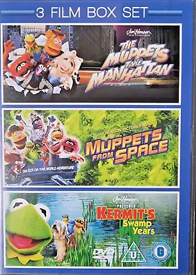 Muppets 3 Film Box Set Manhattan Space Kermit's Swamp Years DVD Fast UK Shipping • £3.47