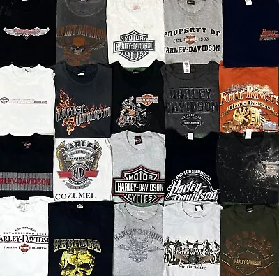 Vintage Harley Davidson Biker Distress Shirt Lot Of 20 New Era 90s 00s Tank Tops • $199.99