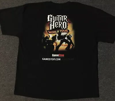$64.95 • Buy Vtg Guitar Hero Auditions Game Stop Promo Shirt XL Xbox 360 PS2 Halo Grunge Y2K