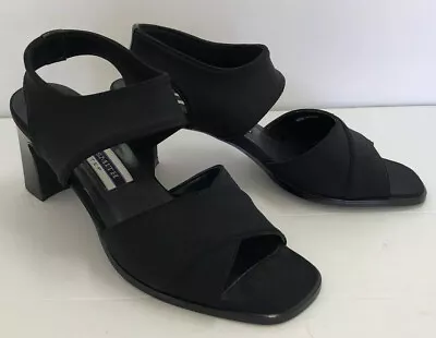 $17.99 • Buy Amanda Smith Soft Step Black Heels Sandals Shoes Women’s 6.5 M