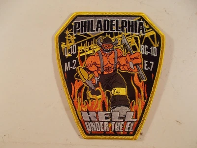 $12.95 • Buy Philadelphia Fire Department Hell Under The El L-10 M-2 BC-10 E-7 Patch