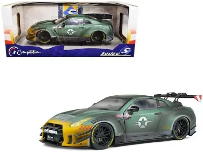 1/18 Solido 2022 Nissan GT-R (R35) LB Walk Body Kit 2 Army Fighter S1805807 • $60