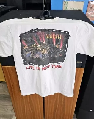 Vintage Nirvana Kurt Cobain MTV Unplugged 1995 T-Shirt LARGE Giant Tag NICE ! L • $590