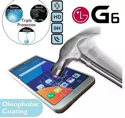 Genuine Tempered Glass Screen Protector G 6 (H870 H872 H873 LGM-G600) For LG G6 • £3.55