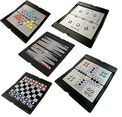 Pocket Magnetic Travel Game Table Camping Backgammon Ludo Chinese Solitaire • £3.99