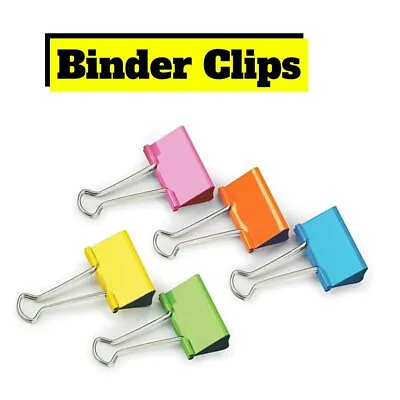 £0.99 • Buy Paper Binder Grip - 12 Pack Metal Clip Clips Bulldog Fold Back Home Work Office