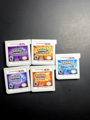 $122.50 • Buy Lot 5 Pokemon 3DS Games Ultra Sun + Ultra Moon + Sun + Moon + Alpha Sapphire 3DS
