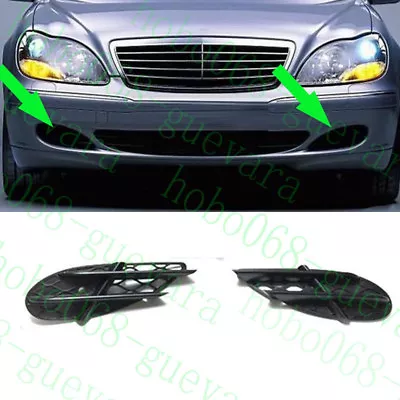 2xCar Auto Front Bumper ABS Fog Light Cover Trim For Benz W220 S-Class 1999-2005 • $50.99