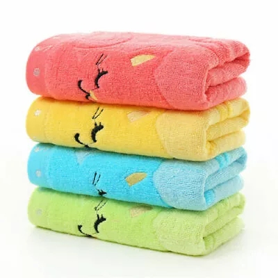 UK Cute Soft Cotton Infant Newborn Babies Bath Towels Wash Cloth Feeding Wipe • £4.34