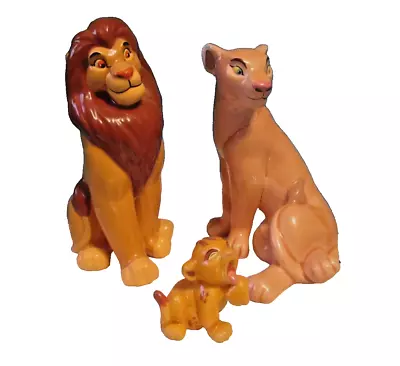 Vintage Disney Lion King Porcelain Figurine Mufasa Sarabi And Baby Simba • $32