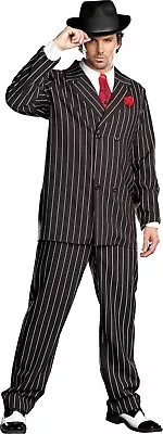 Gangsta Mens Costume Zoot Suit Gangster 1920's • $54.95