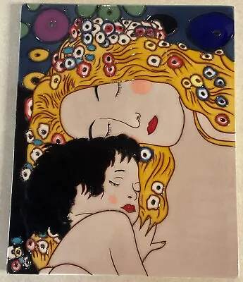 Gustav Klimt Mother And Child 16  X 13  Stained Glass Wall Art Hanging • $159