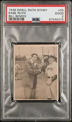 1948 Swell Baseball #25 Babe Ruth PSA 2 Bill Bendix • $299.99