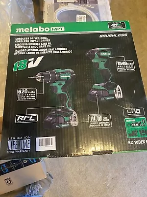 Metabo 18V MultiVolt Hammer Drill And Impact Driver Combo Kit KC18DEXQB NEW • $125