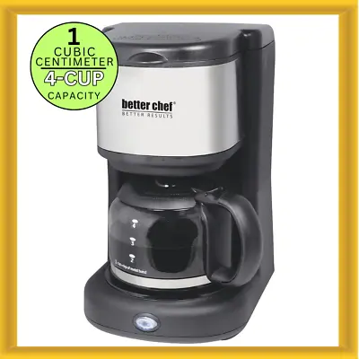 Better Chef IM-104S Better Chef 4-Cup Coffee Maker With Stainless Steel Accents • $41.50