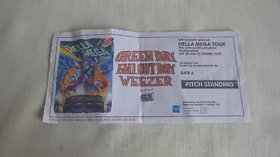 Genuine Used Hella Mega Ticket Printout - Green Day Fall Out Boy Weezer • $3.64